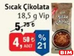 VİP SICAK ÇİKOLATA 18,5 G fiyat ve kampanya bilgisi